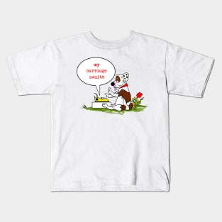 TYPEWRITER G PUP RED Kids T-Shirt